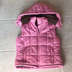 La SENZA Girl ( Medium ) Pink Puffer Vest Removable Hood